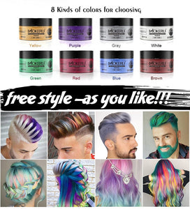 DIY Hair Wax Color Cream Temporary Hair Dye